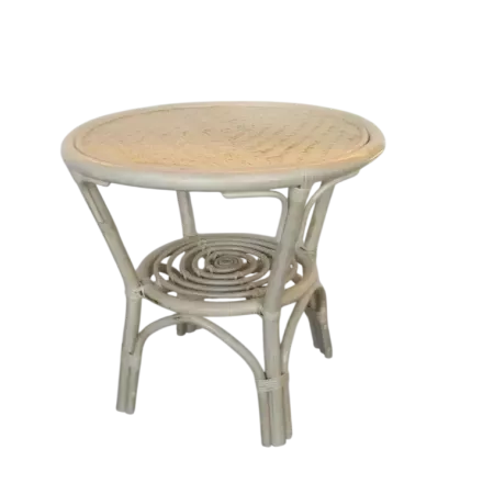 table basse en rotin coloris Blanc