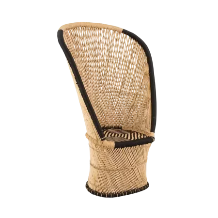 fauteuil en Bambou naturel et noir