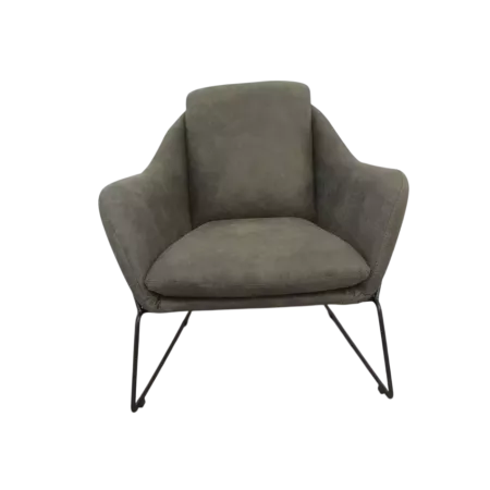 fauteuil en tissus et pieds en métal vintage isabelle