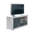 Meuble TV 120 Genève Blanc et Gris