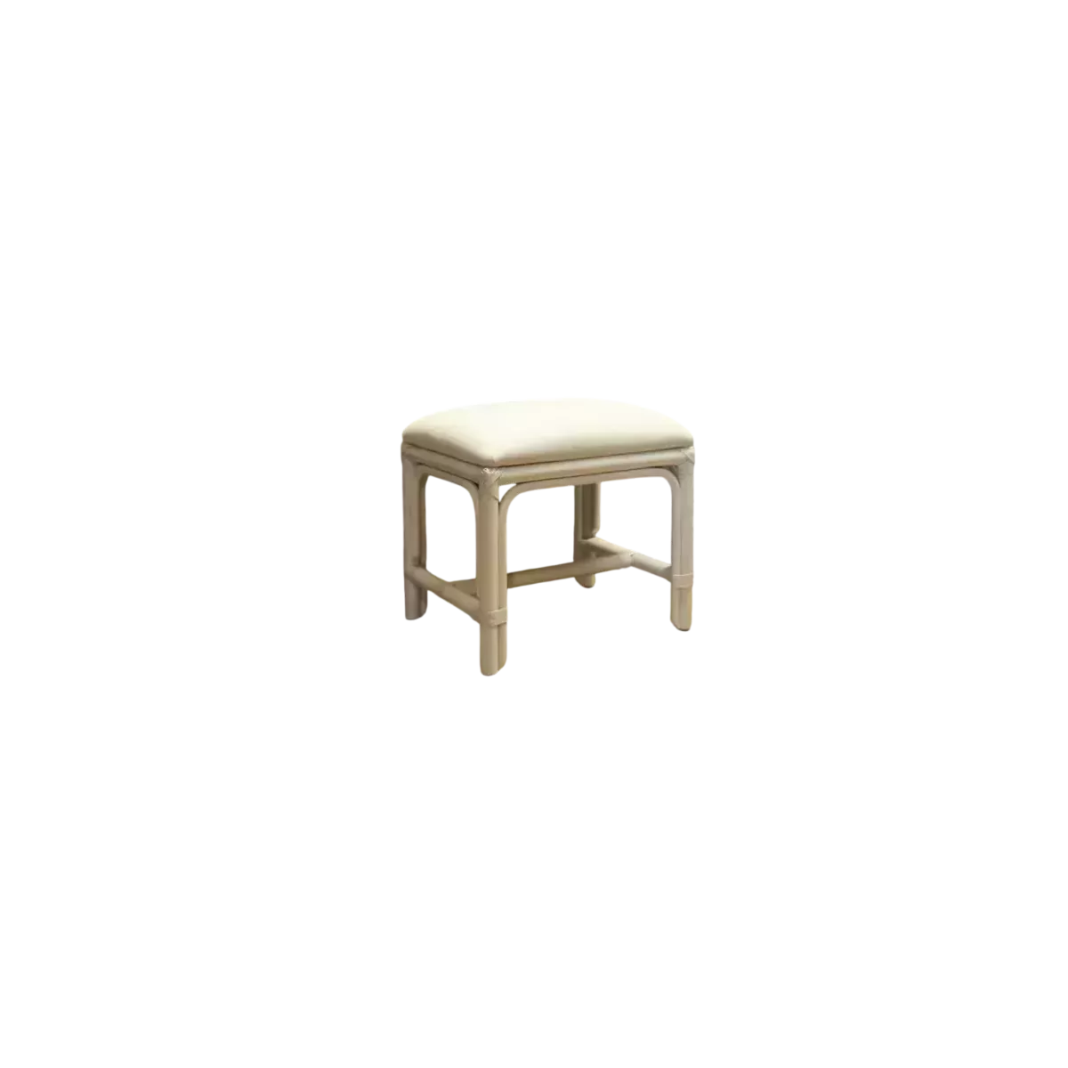 Pouf en Rotin Sydney Blanc