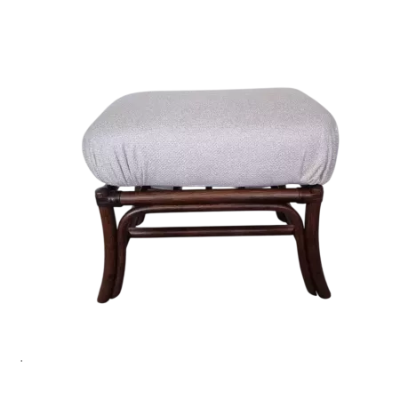 pouf en rotin coloris noyer