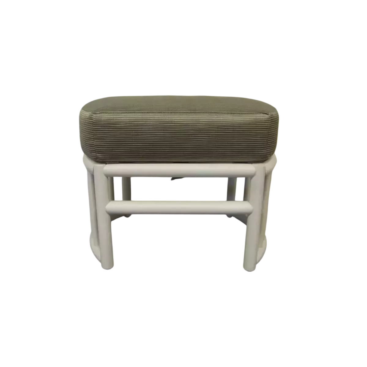 Pouf Rotin Leeds Blanc