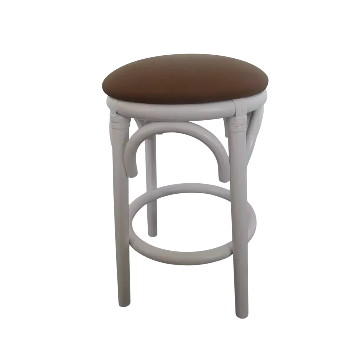 Pouf Rotin leonara Laqué Blanc