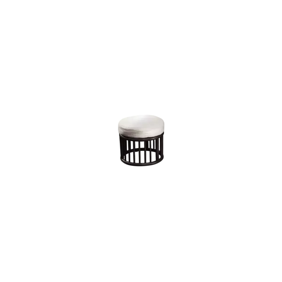 Pouf Rotin de jeux Noir