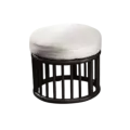 Pouf Rotin de jeux Noir