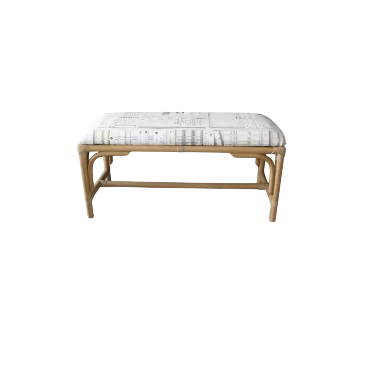 Pouf double en Rotin Sydney Noisette