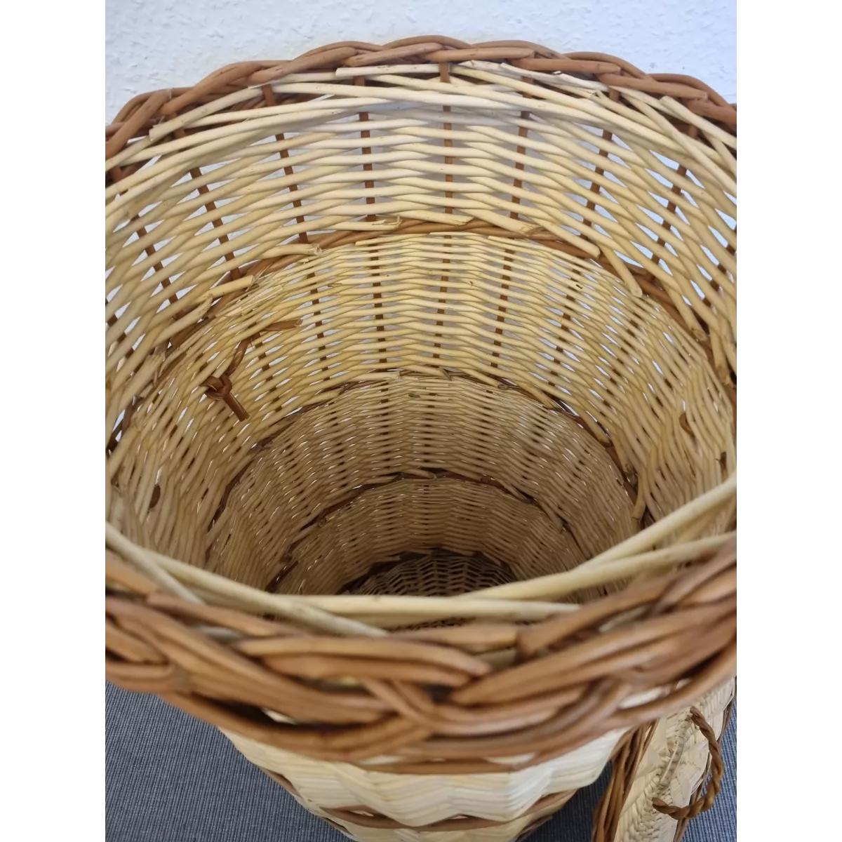 Panière à Linge Tresse Bicolore GM