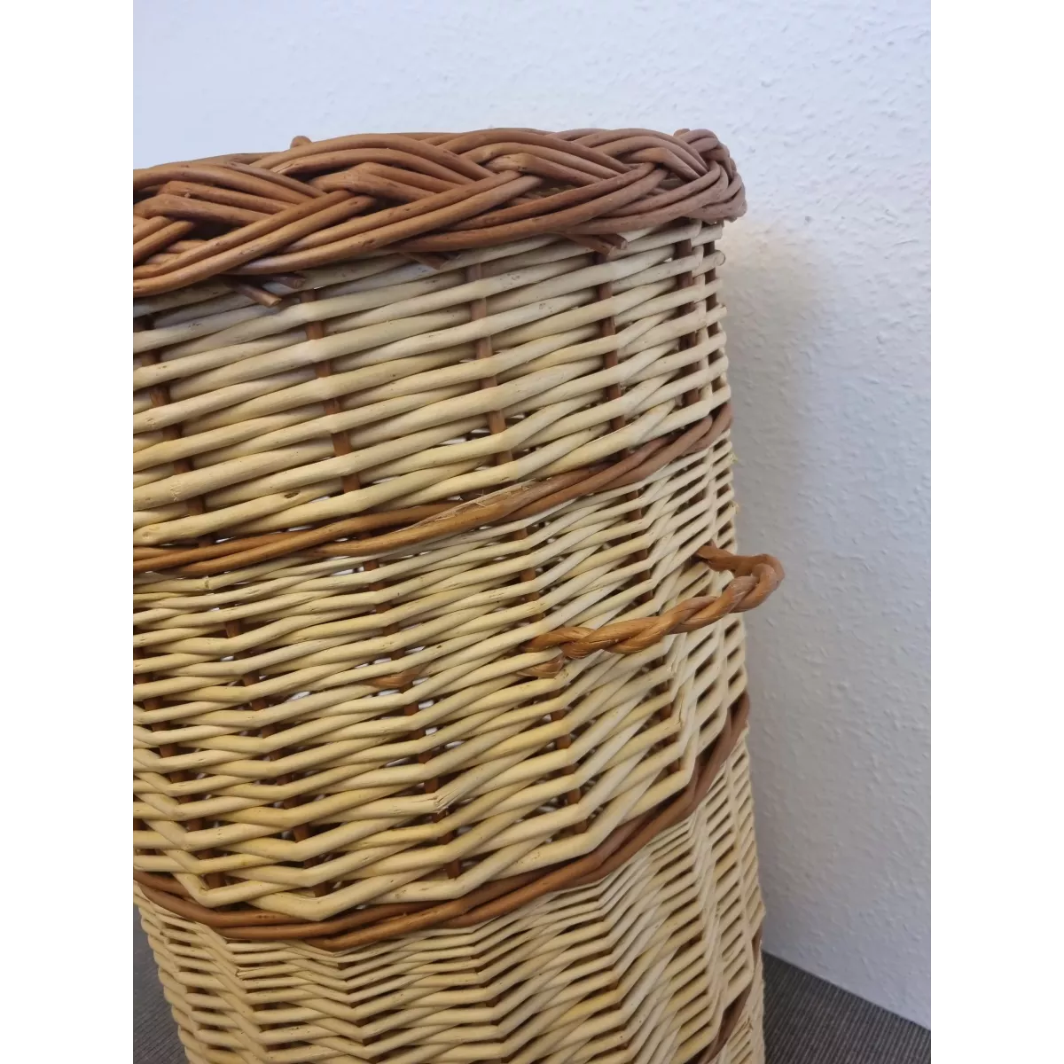 Panière à Linge Tresse Bicolore GM