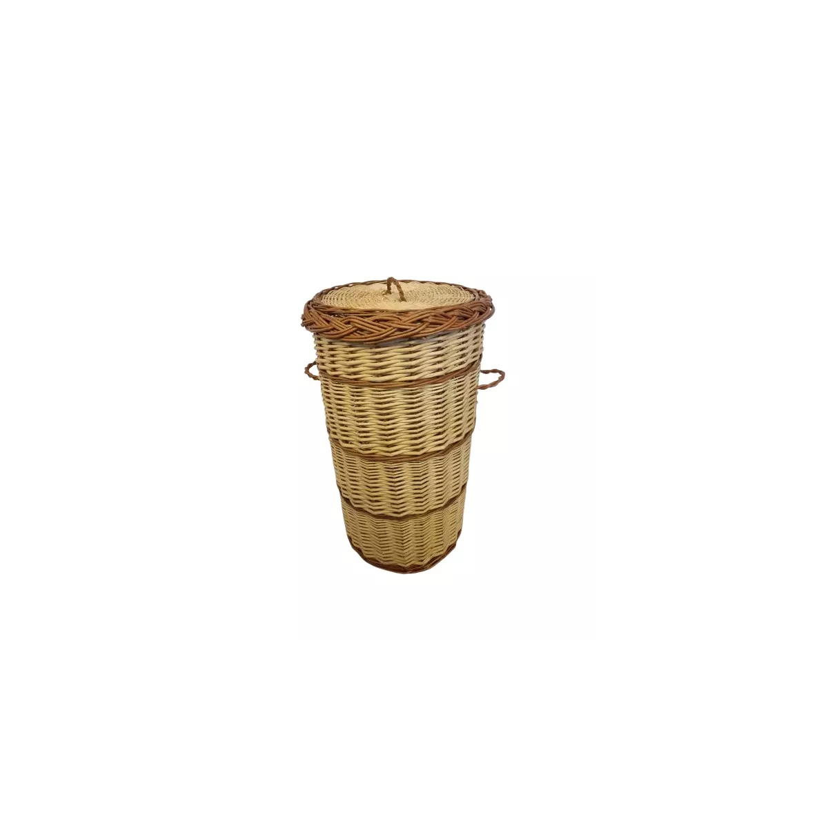Panière à Linge Tresse Bicolore GM