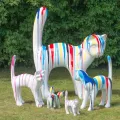 Statue Chat H115 cm XXL  Colorée Outdoor