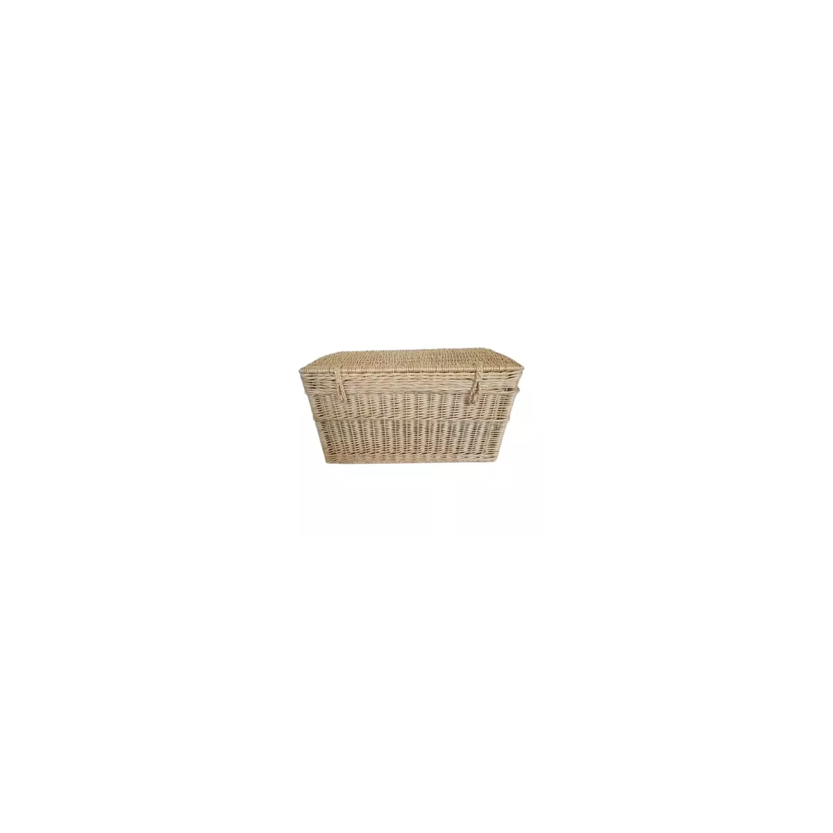 Malle Osier Naturel  Couvercle Emboité 80x45
