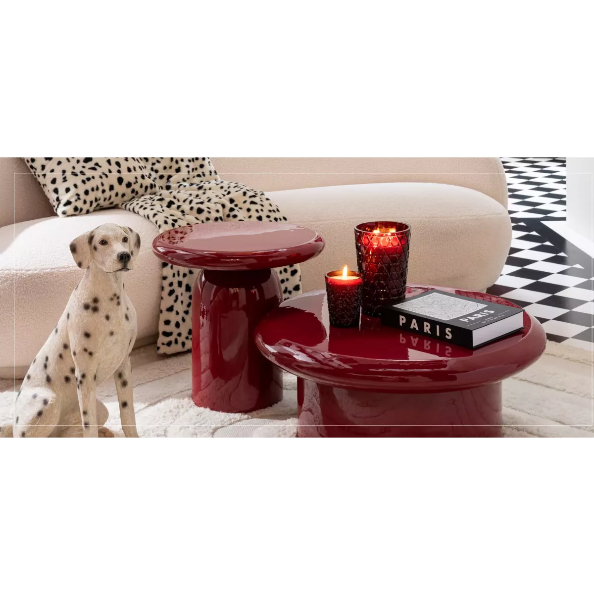 Série de 2 Tables d'Appoint Ruby 50 et 45
