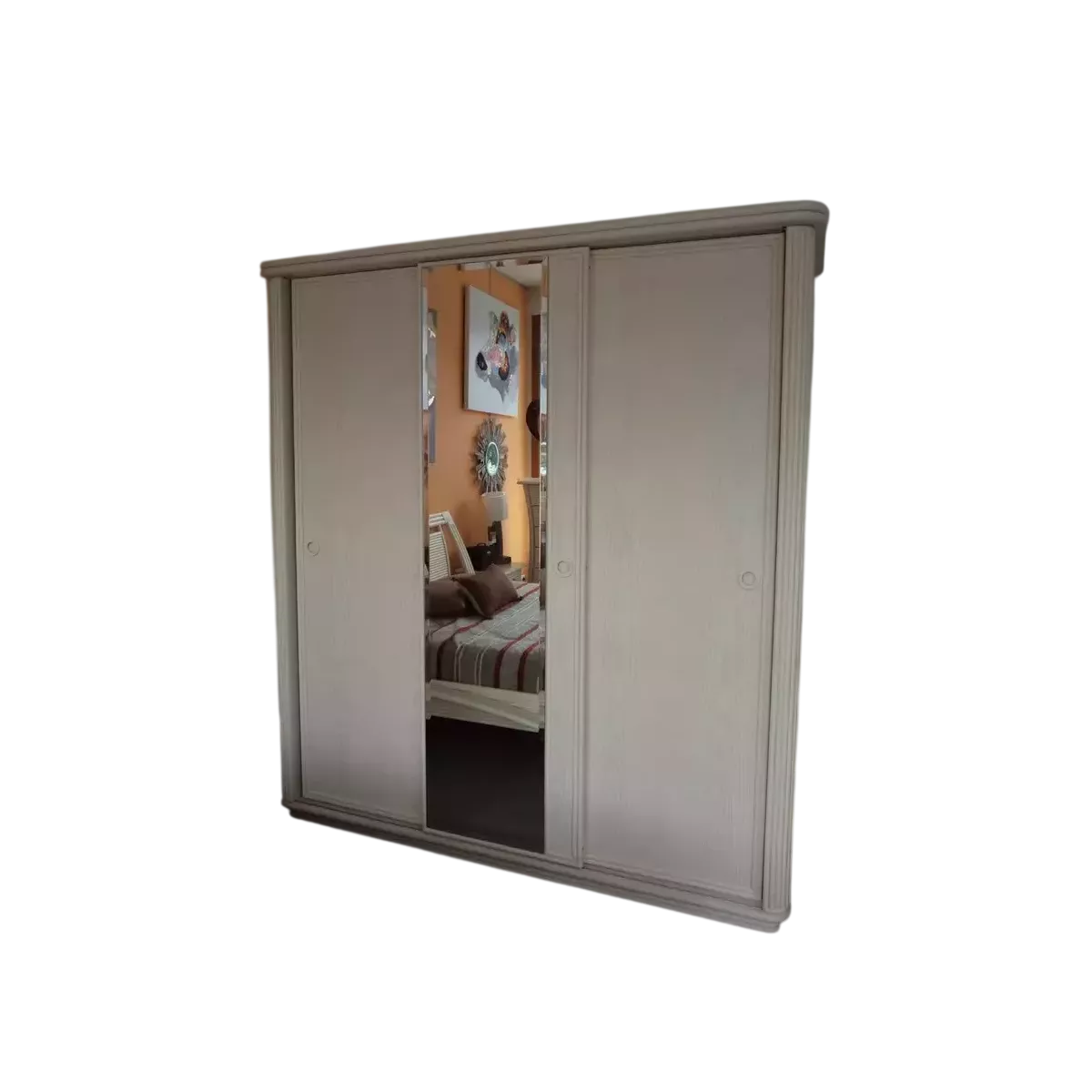 Armoire Tortola 3 portes Coulissantes Ivoire