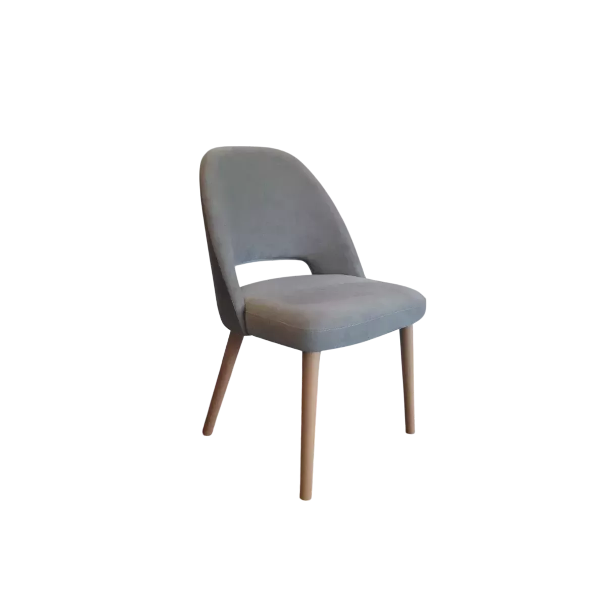 Chaise Joy Velours Gris Clair