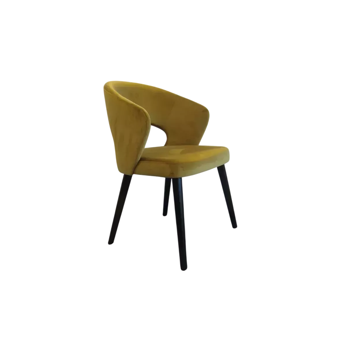 Chaise Fay Velours Moutarde