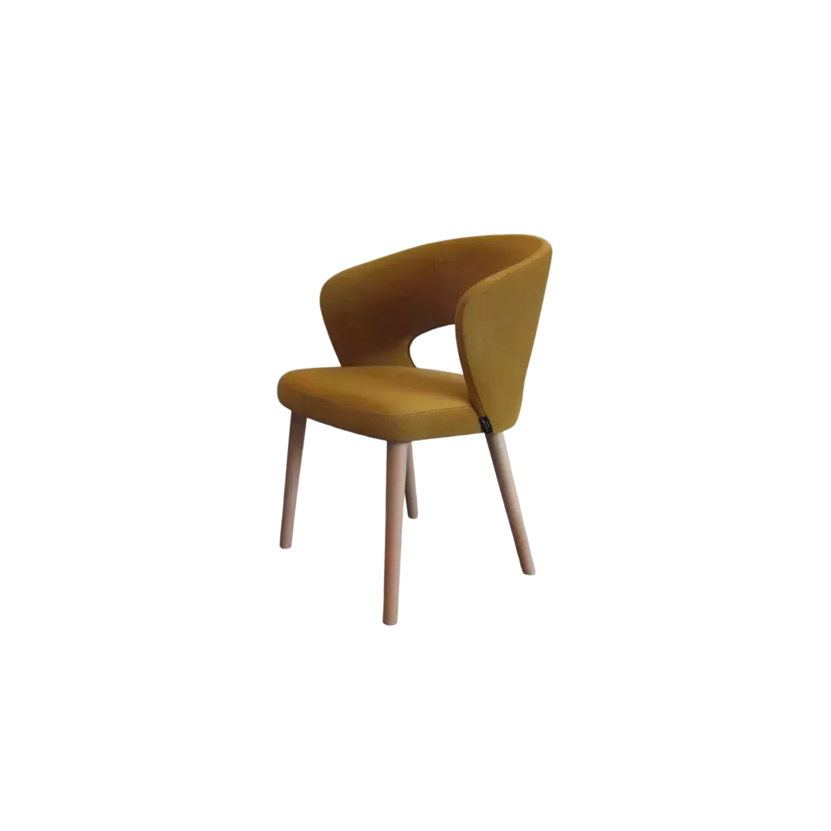 Chaise Fay Velours Ocre