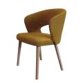 Chaise Fay Velours Ocre
