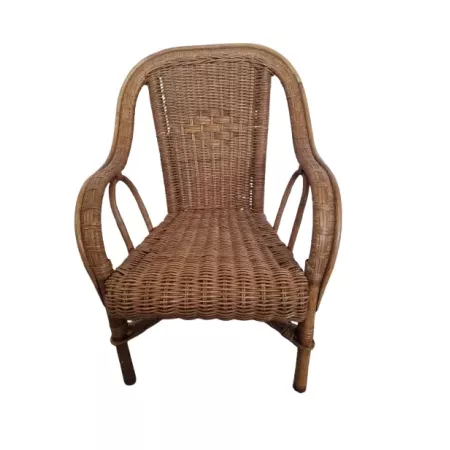 fauteuil d'enfant en rotin Basile en coloris Brun