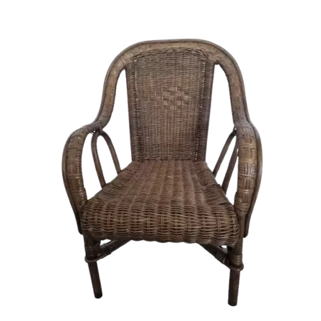 fauteuil d'enfant en rotin Basile en coloris Brun