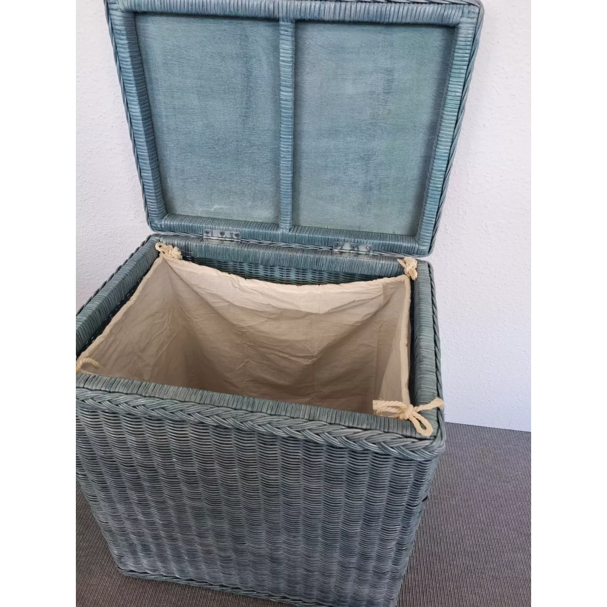 Panière à Linge Rectangulaire GM Bleue