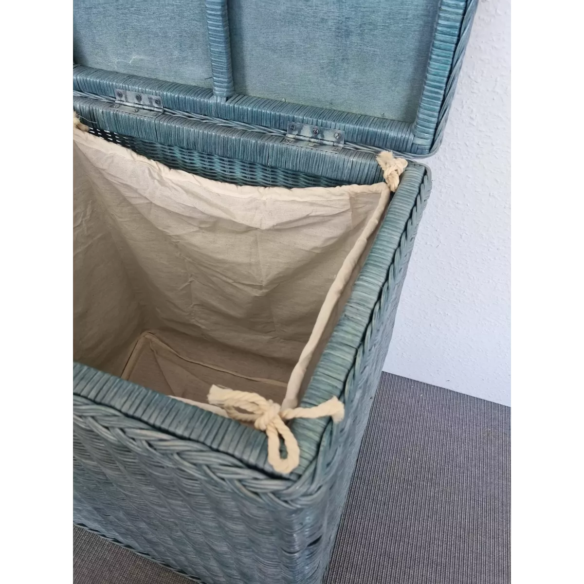 Panière à Linge Rectangulaire GM Bleue