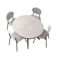Table Sfera ovale 120 cm en Céramique Marbre Blanc