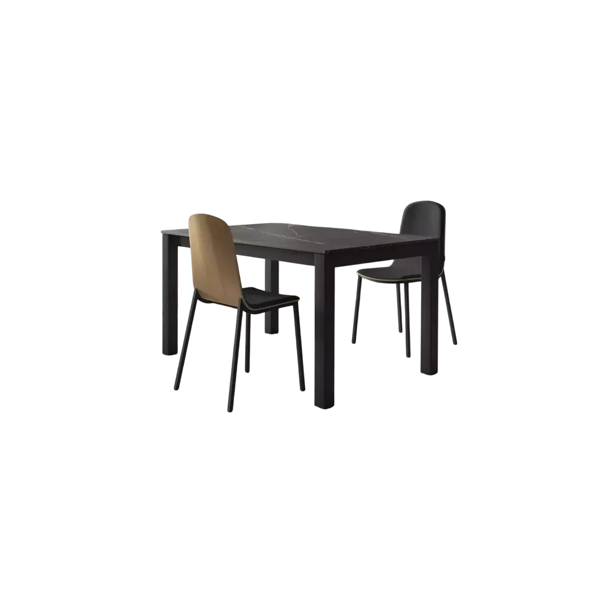 Table Tokio 140cm en Céramique Marbre Noir
