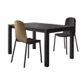 Table Tokio 140cm en Céramique Marbre Noir