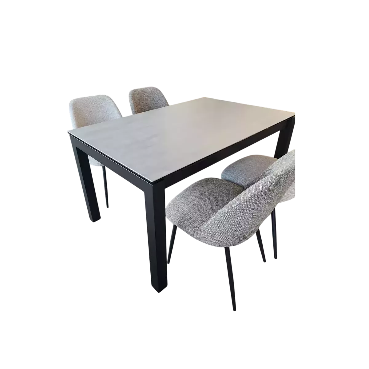 Table Tokio 140cm en Céramique Gris Beton