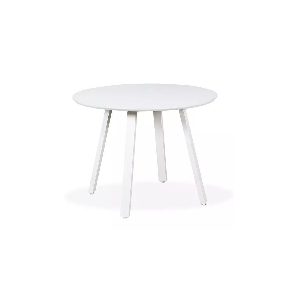 Table Ronde 100x100 Gandia  Aluminium Blanc