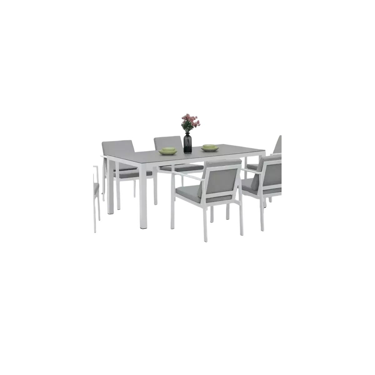 Table 180x90  San Marino  Aluminium Blanc