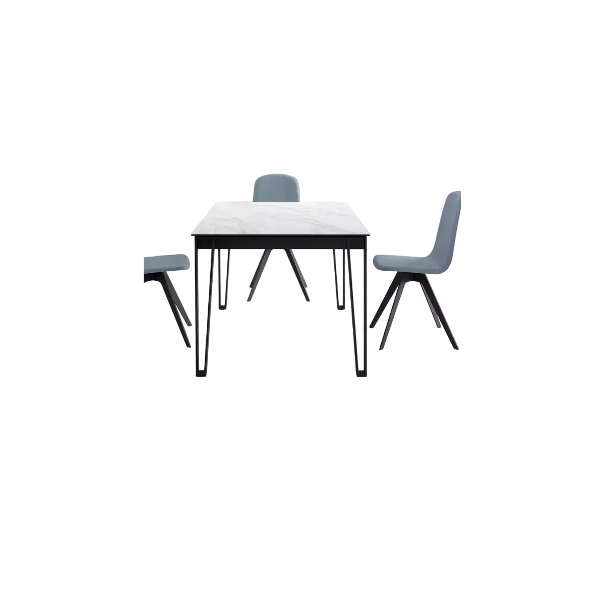 Table Osaka 140cm en Céramique Marbre Blanc