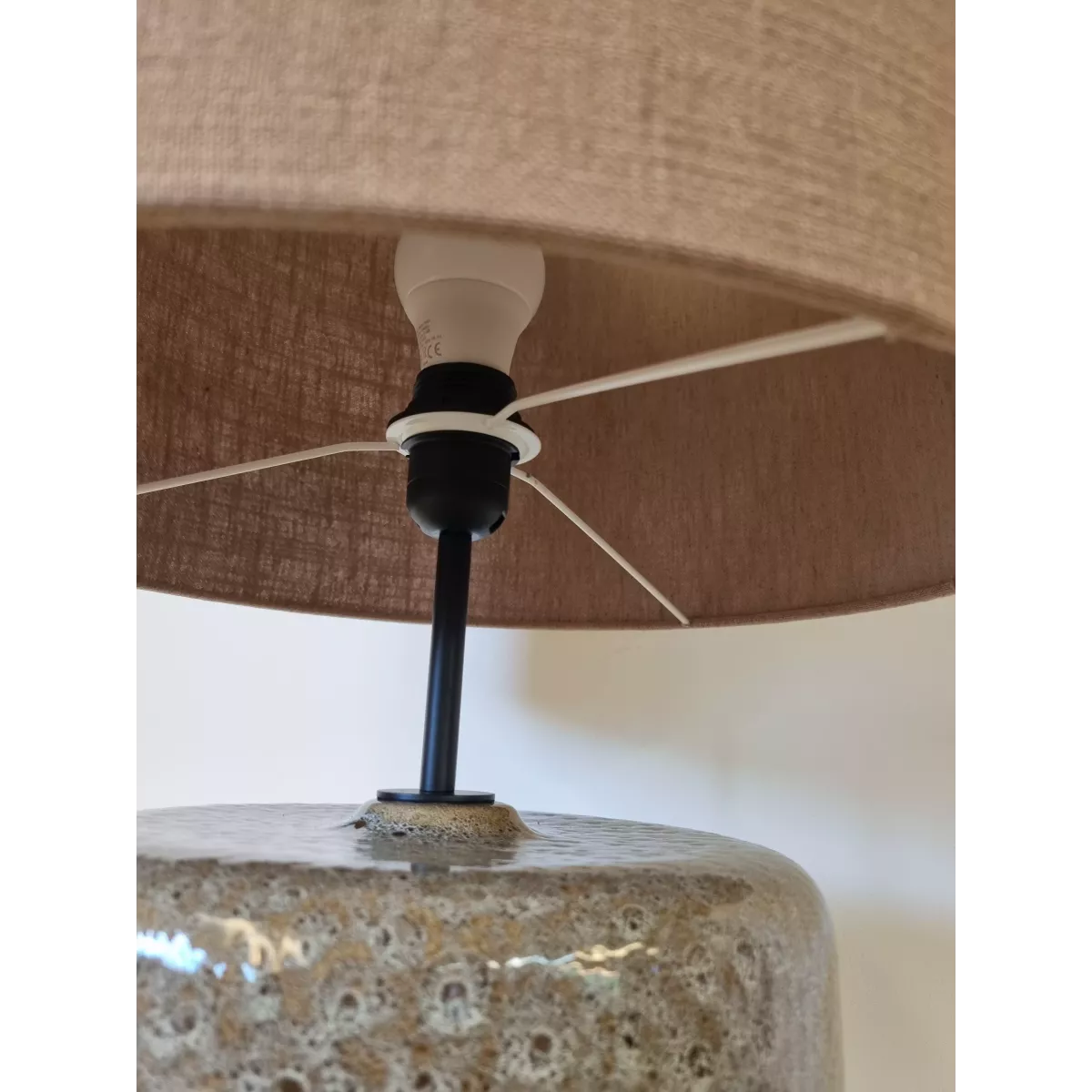 Lampe Louzieh h.89cm Caramel