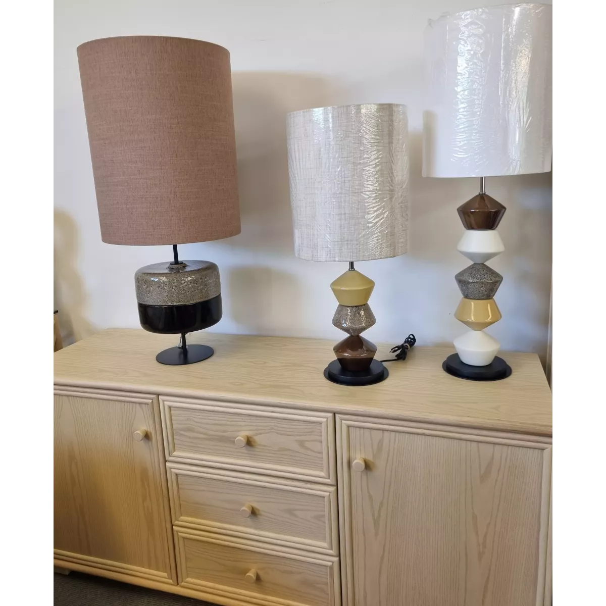 Lampe Louzieh h.89cm Caramel