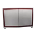 Bahut Sendaï 2 Portes Blanc et Groseille