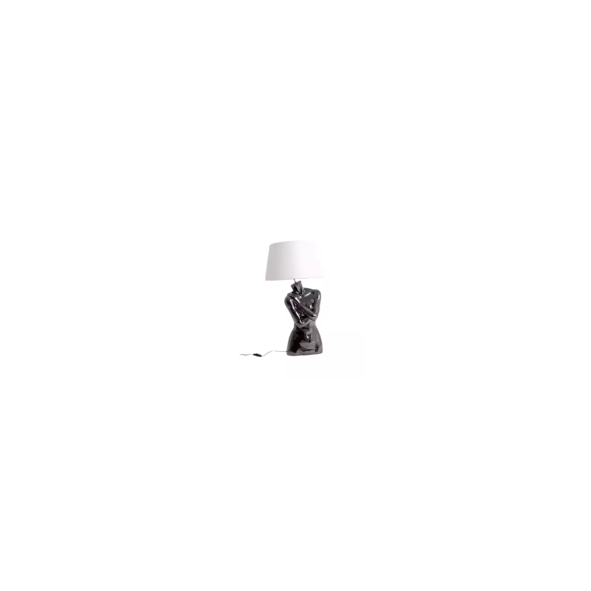 Lampe Buste Argent h80