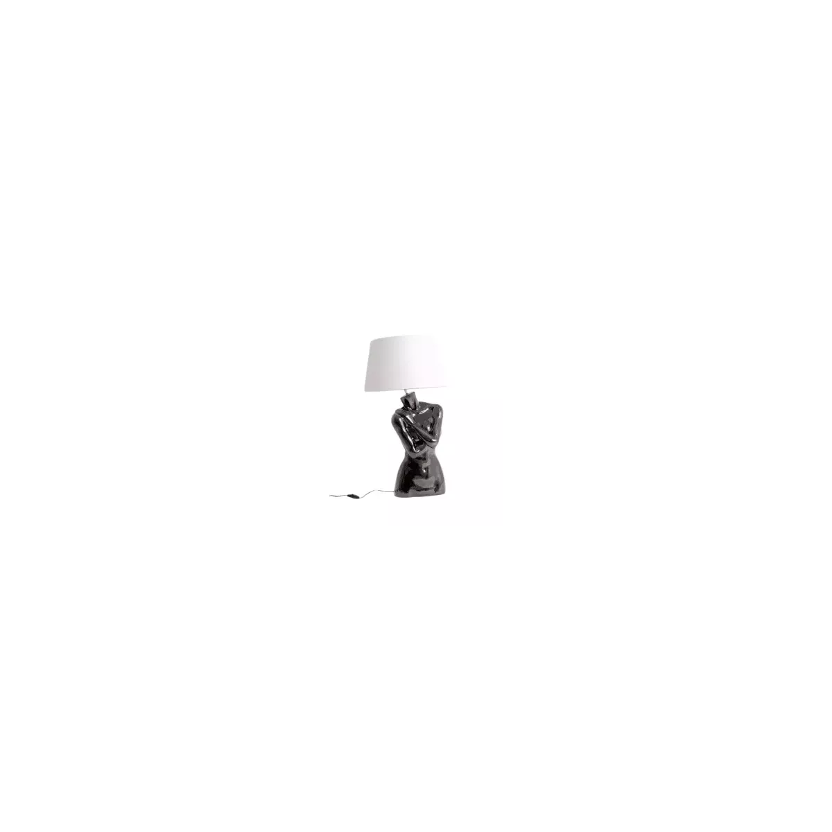 Lampe Buste Argent h80