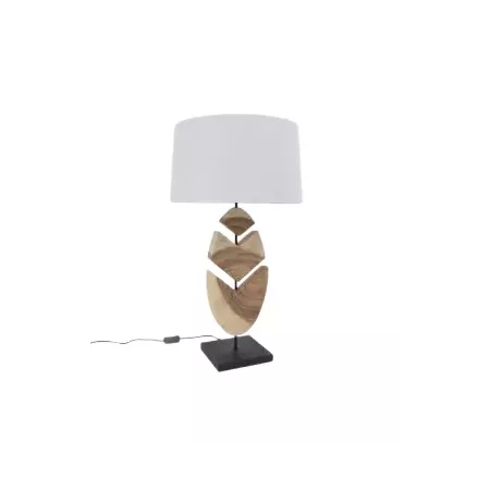 lampe bois nature forme feuille