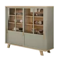 Vitrine Sesame 160 cm Taupe