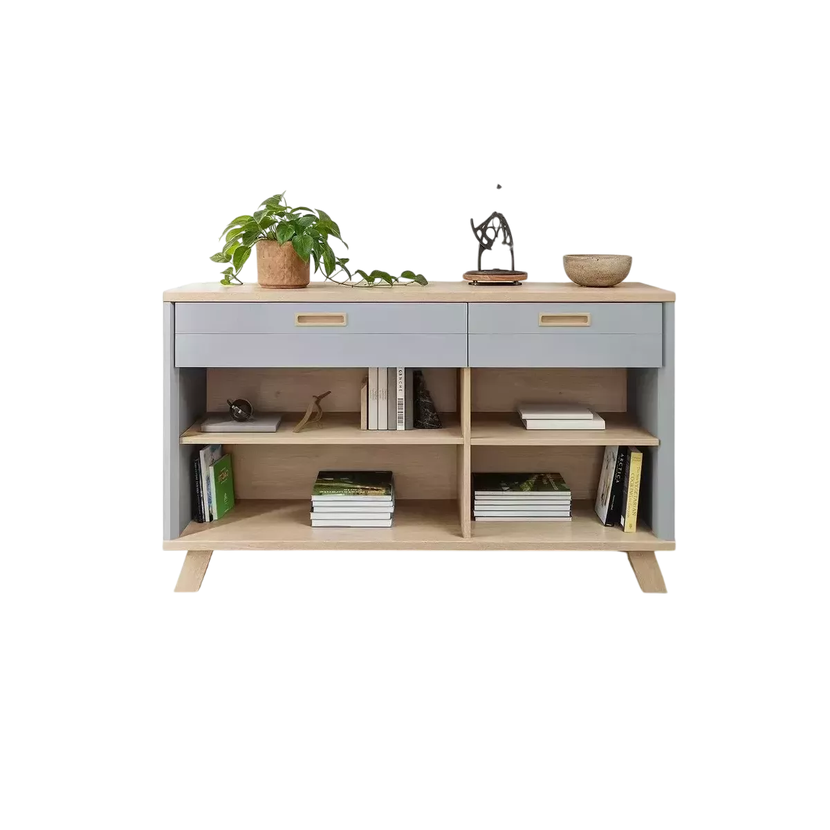 Bibliothèque basse Sesame 160 cm Bleu