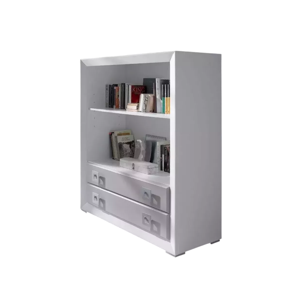Meuble Genève Bibliothèque avec 2 Tiroirs