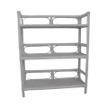 Etagère Book 3 Plateaux  Rotin Blanc 75x30x95