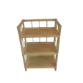 Etagère Clowny 3 Plateaux  Avec Rebord  Rotin Naturel 55x35x85