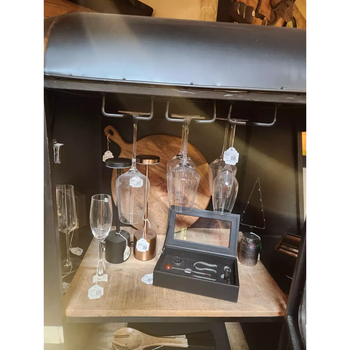 Meuble Bar Cabine Téléphérique Noir