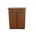 Meuble Zante 67x34 : 2 Portes et 2 Tiroirs Merisier
