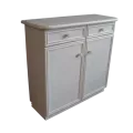 Meuble Zante 87x34 : 2 Portes et 2 Tiroirs Blanc