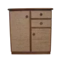Meuble Delos 87x39 : 2 Portes et 2 Tiroirs Merisier