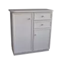 Meuble Delos 87x39 : 2 Portes et 2 Tiroirs Blanc