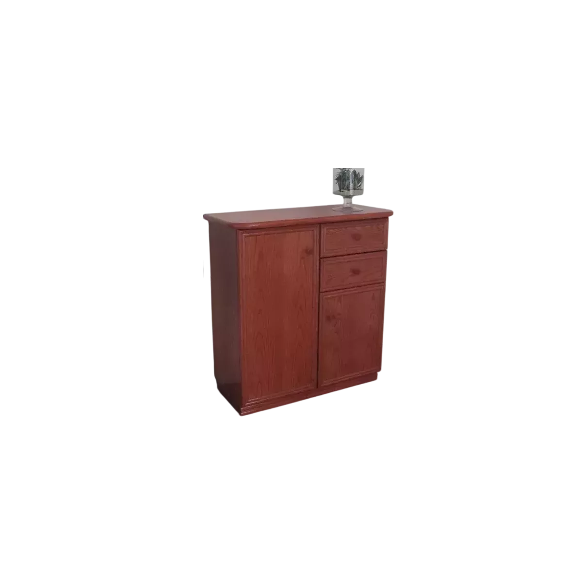 Meuble Delos 87x39 : 2 Portes et 2 Tiroirs Rojo